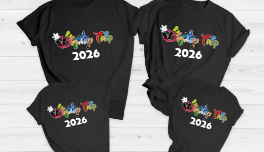 Discover Matching family Disney trip 2026 t-shirts Florida tops Paris shirts family tops