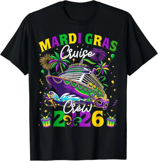 Discover Mardi Gras Cruise Crew 2026 Trip New Orleans Family Matching T-Shirt