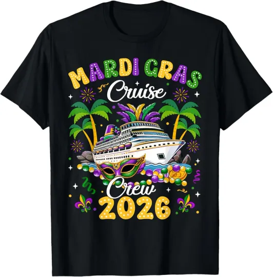 Discover Mardi Gras Cruise Crew 2026 Trip New Orleans Family Matching T-Shirt