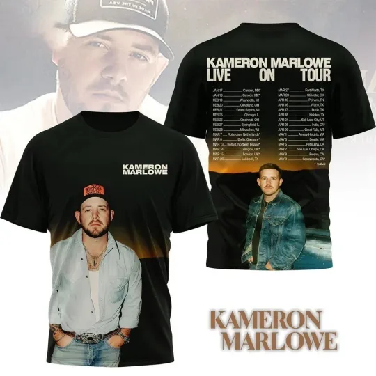 Discover Kameron Marlowe Live On Tour 2026 T-Shirt 3D