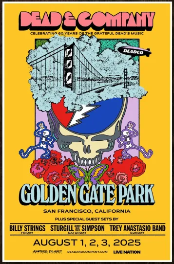 Discover Dead & Company 60th Anniversary 2025 Limited Edition Vertical Poster Billy Strings Sturgill Simpson