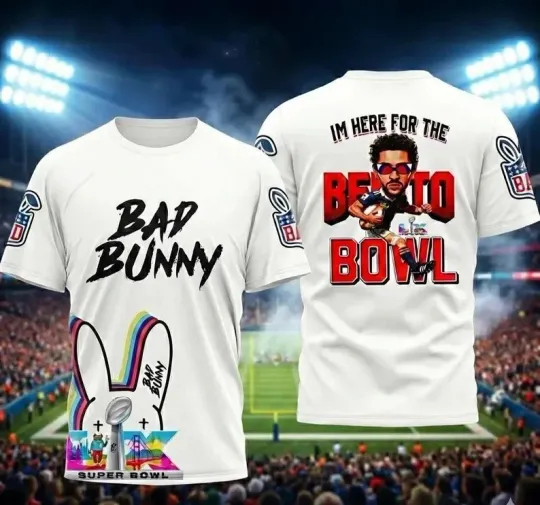 Benito Bowl 2026 3D Shirt Puerto Rico Football Bunny Bowl Tee