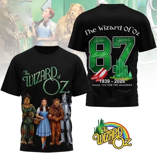 The Wizard Of Oz 87Th Anniversary 2026 Thank You T-Shirt 3D