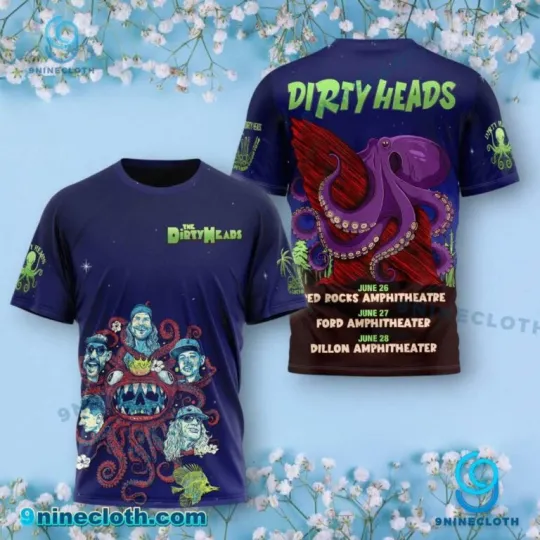 Discover Special The Dirty Heads Tour 2025 Summer 3D AOP Shirt For Fan Gifts TT600