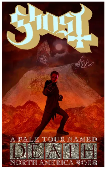 Discover Ghost A Pale Tour Named Death 2018 Ltd Ed Vertical Poster Skeleton Impera