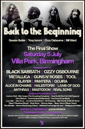 Discover Black Sabbath Ozzy Osbourne Back To The Beginning 2025 Ltd Edition Vertical Poster