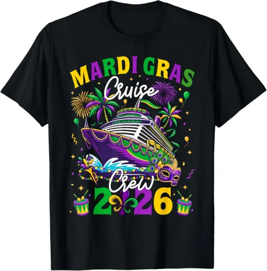 Discover Mardi Gras Cruise Crew 2026 Trip New Orleans Family Matching T-Shirt
