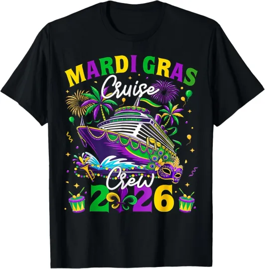 Discover Mardi Gras Cruise Crew 2026 Trip New Orleans Family Matching T-Shirt