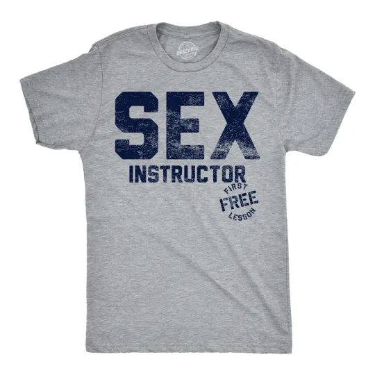 Discover Mens Funny T Shirts sx Instructor Sarcastic Novelty Tee for Men