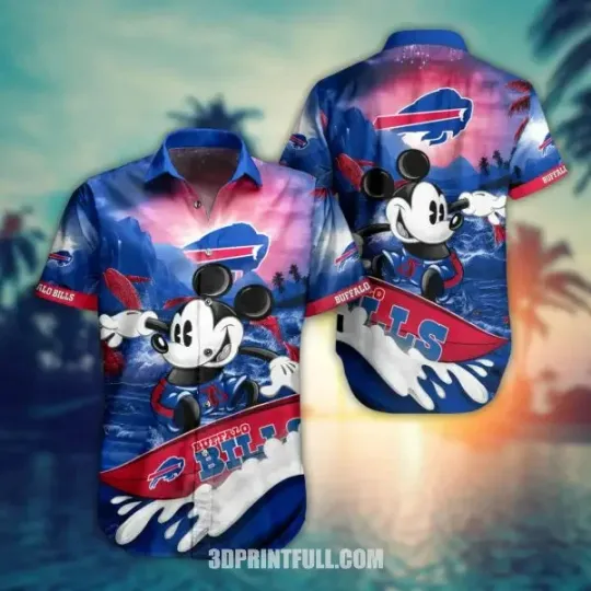 Discover football Buffalo Bills Hawaiian Shirt Mickey Summer Collection Hawaiian Shirt