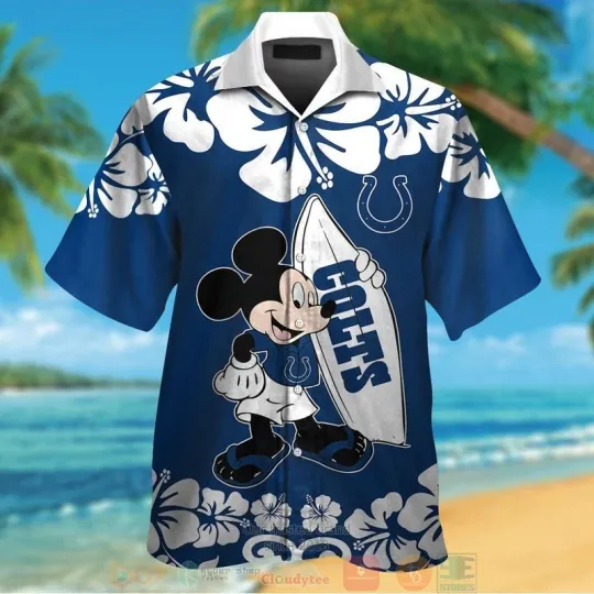 Discover Mickey Mouse Indianapolis Colts Hawaiian Shirt Short Sleeve Hawaiian For Fans