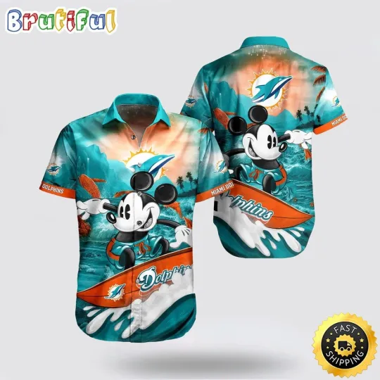Discover football Miami Dolphins Hawaiian Shirt Mickey Mouse Summer