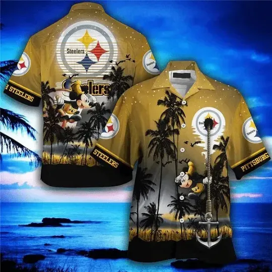 Discover football Pittsburgh Steeler Mickey Mouse Edition Hawaiian Shirt