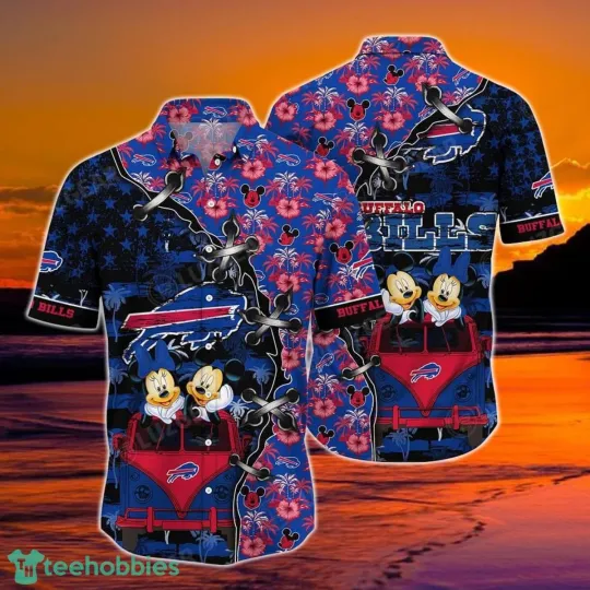 Discover Buffalo Bills football Hawaiian Shirt Mickey Graphic New Collection Trending Perfect