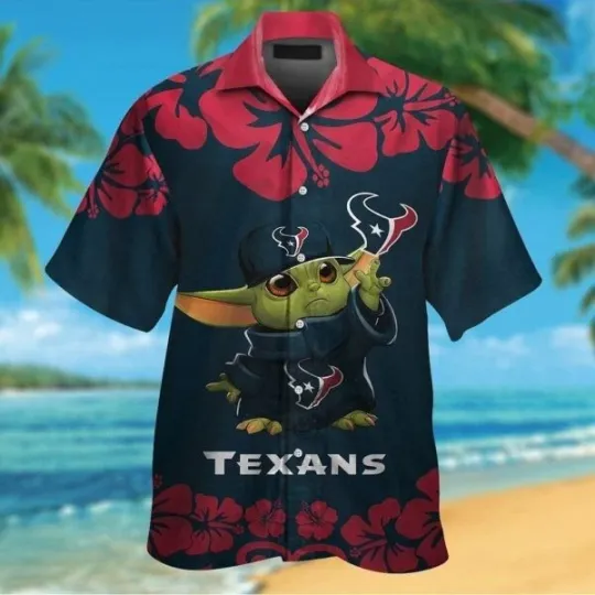 Discover Houston Texans Baby Yoda Tropical Hawaiian Shirt For Men And Women
