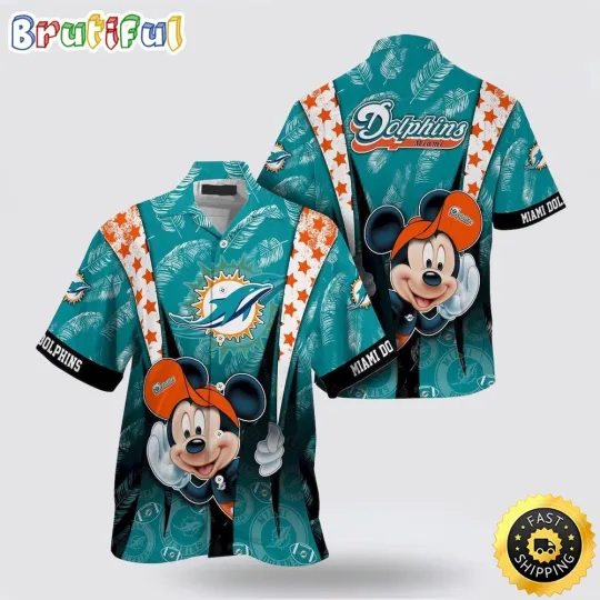 football Miami Hawaiian Shirt Mickey Mouse Ball Shirt Full Size