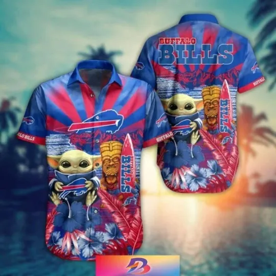 Discover football Buffalo Bills Baby Yoda Style Summer Collection Hawaiian Shirt