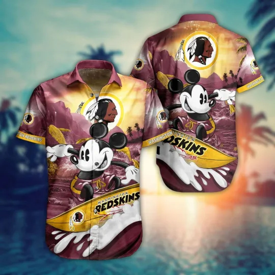 Discover Washington  Football Team Mickey football Hawaiian Shirt