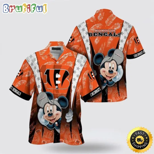 Discover football Cincinnati Bengals Hawaiian Shirt Mickey Mouse Ball Shirt Full Size