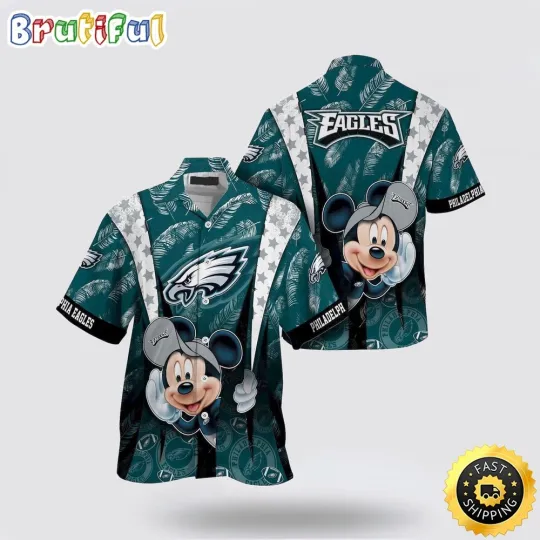 Discover football Philadelphia Hawaiian Shirt Mickey Mouse Ball Shirt Full Size