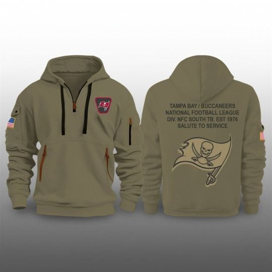 Buccaneers 2025 Salute To Service Zip Hoodie