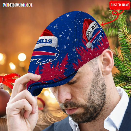 Discover Personalized Buffalo Bills football Flat cap, football Jeff Cap, football Driving Cap, football Golf