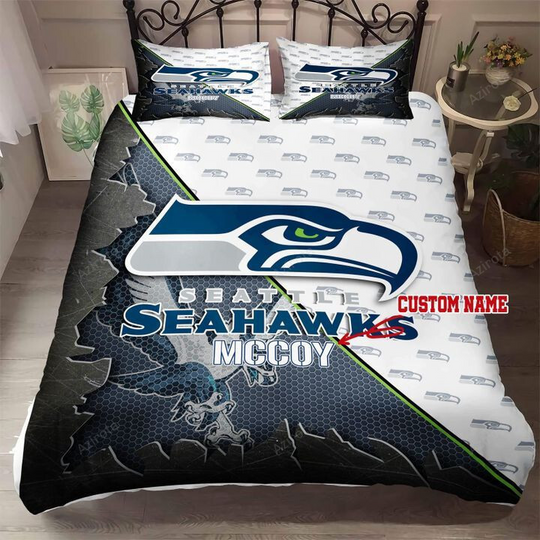 Seattle Seahawks 13 Football 1 Personalized Custom Bedding Sets King Queen Twin Bedding Set