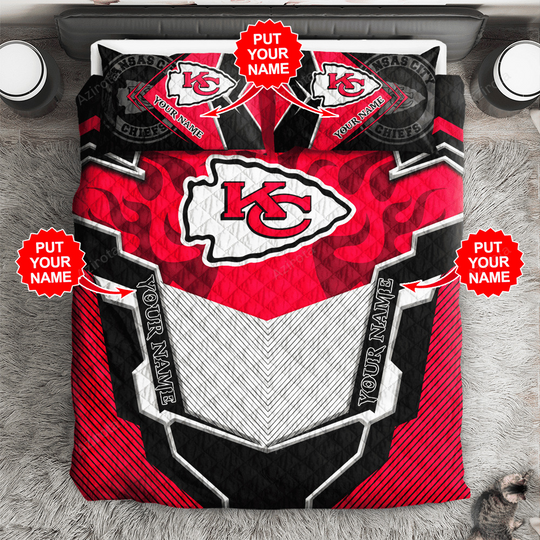 Personalized Kansas City Chiefs Football Team All Over Print 3D Bedding Set