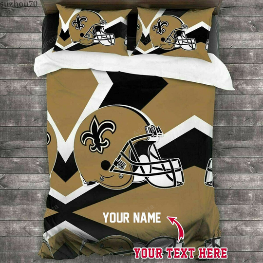 New Orleans Saints Football Personalized Custom Bedding Sets King Queen Twin Bedding Set