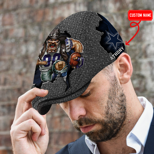 Discover Personalized Dallas Cowboys football Mascot Jeff Cap, Driving Cap, Golf Cap