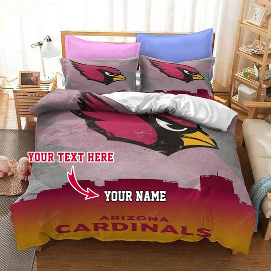 Arizonna Cardinals Football Personalized Custom Bedding Sets King Queen Twin Bedding Set