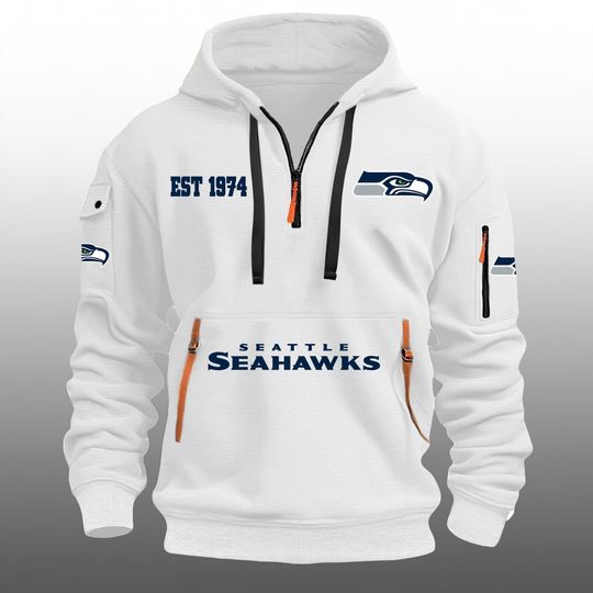 Seahawks EST 1974 Quarter Zip Hoodie