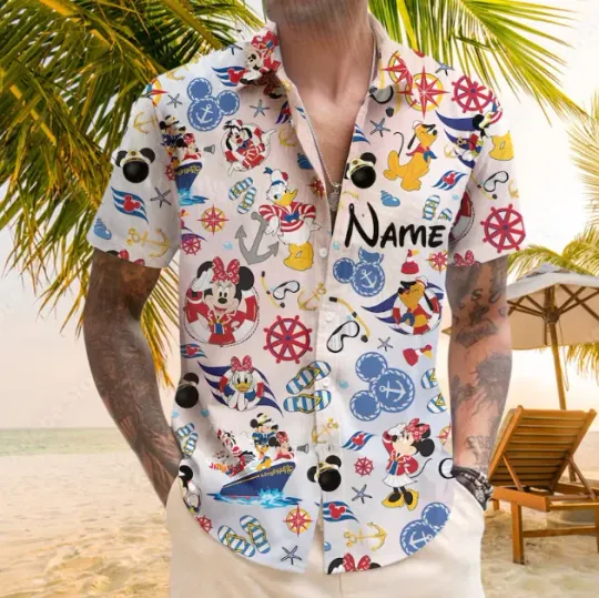 Discover Personalized Watercolor Disney 3D HAWAII SHIRT HALLOWEEN GIFT CHRISTMAS GIFT