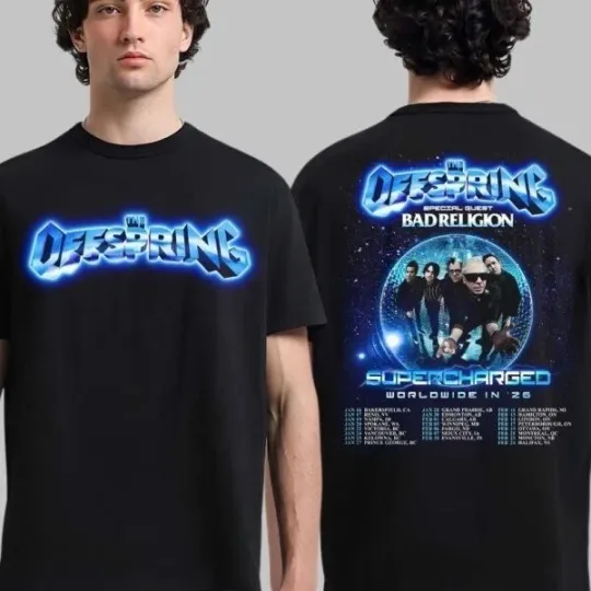 Discover The Offspring Supercharged Tour 2026 Two Sided T-Shirt