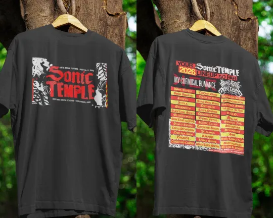 Discover Sonic Temple 2026 Shirt   Art   Music Festival Merch   Columbus Ohio Rock Tour