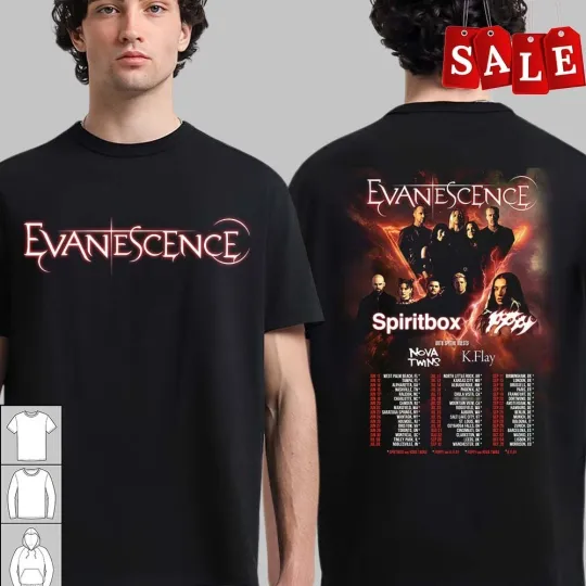 New Evanescence 2026 Tour Gift For Fans Unisex S-5XL Shirt
