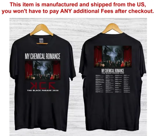 Discover SALE!! My Chemical Romance The Black Parade 2026 Tour 2 Sided Multicolor T-Shirt