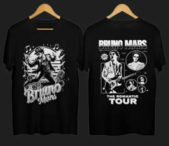 Discover Retro Romantic Concert Graphic Shirt With 2026 World Tour Dates, Vintage 2 side