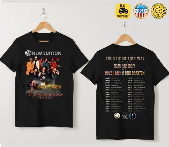 The New Edition Way Tour 2026 T-Shirt, NE Heartbreak Tour Tee