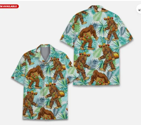 Discover Tropical Bigfoot Taco 3D HAWAII SHIRT HALLOWEEN GIFT CHRISTMAS GIFT BEST PRICE