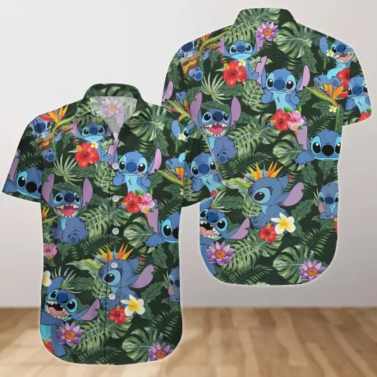 Discover Stitch Button Shirt, Aloha Vacation 3D HAWAII SHIRT Mother Day Gift Best Price