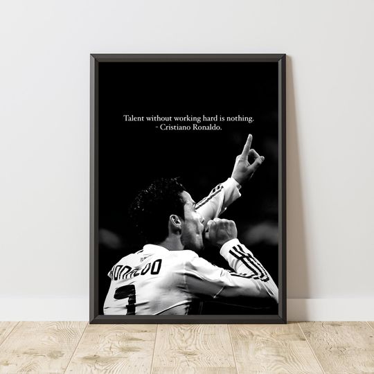 Discover Cristiano Ronaldo Poster - Soccer Wall Art, Print, Gift for Fans
