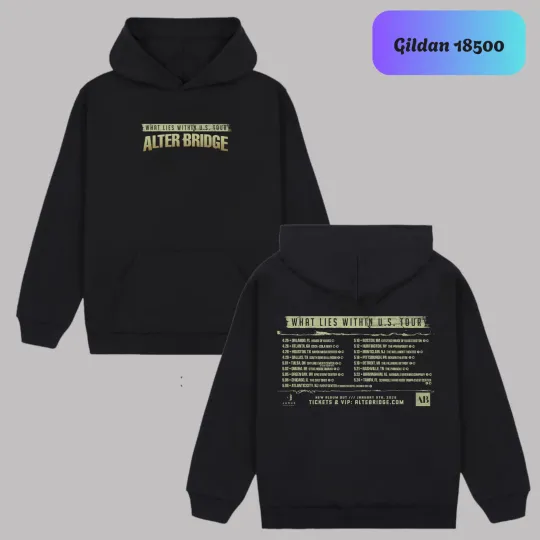 Discover Alter Bridge Tour Daes 2026 US Double Sided Unisex Hoodie