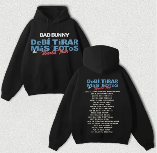Bad Bunny Tour 2026 Hoodie, Debi Tirar Mas Fotos Sweatshirt, Puerto Rico Music