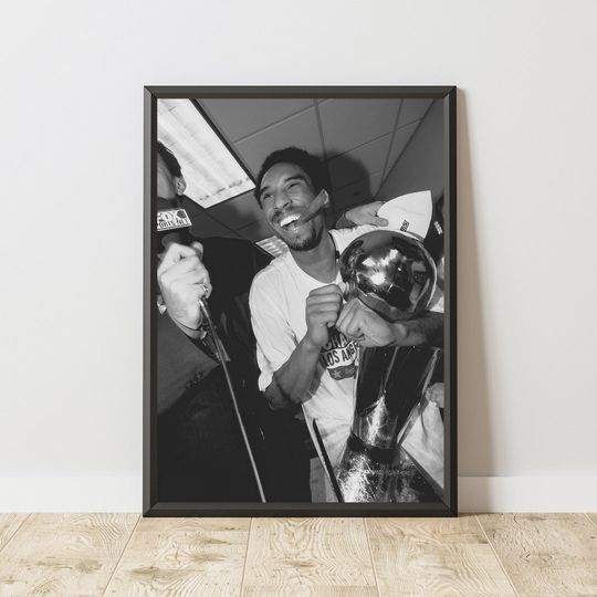 Kobe Bryant Poster Vintage NBA Wall Art Basketball Print Vertical Poster