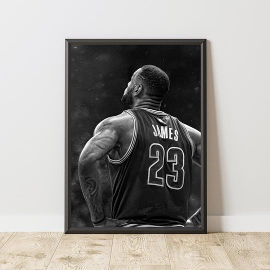 Discover LeBron James Poster, Basketball Wall Art, NBA Poster, Vertical Matte Print