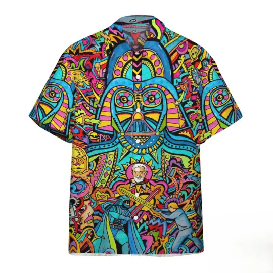 Disney Star Wars Darth Vader Brocade Pattern Hawaiian Shirt