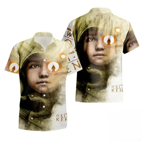 Disney Star Wars Princess Leia Organa Obi-Wan Kenobi Hawaiian Shirt