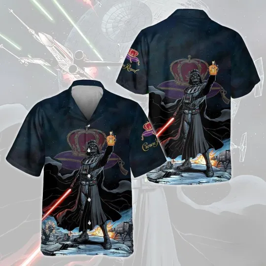 Discover Disney Star Wars Crown Royal Darth Vader Black Hawaiian Shirt