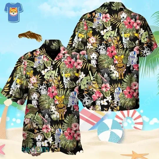 Discover Star Dogs Tropical For Star Wars Movie Fans Hawaiian Shirt